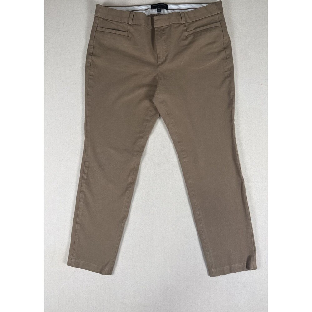 Banana Republic Sloan Pants 12 Petite Tan Khaki Slim Ankle Stretch Work Career